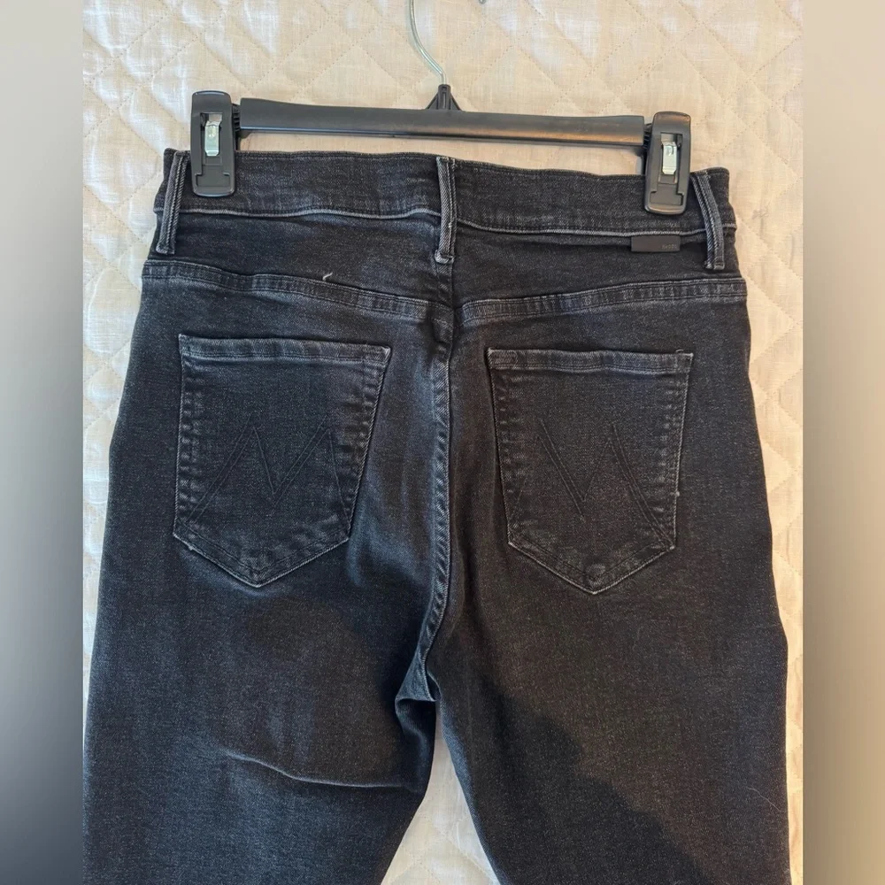 MOTHER Black Lace Detail Jeans - Picture 8 of 13